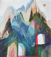 "Blue Mountain" tavla akryl orginal