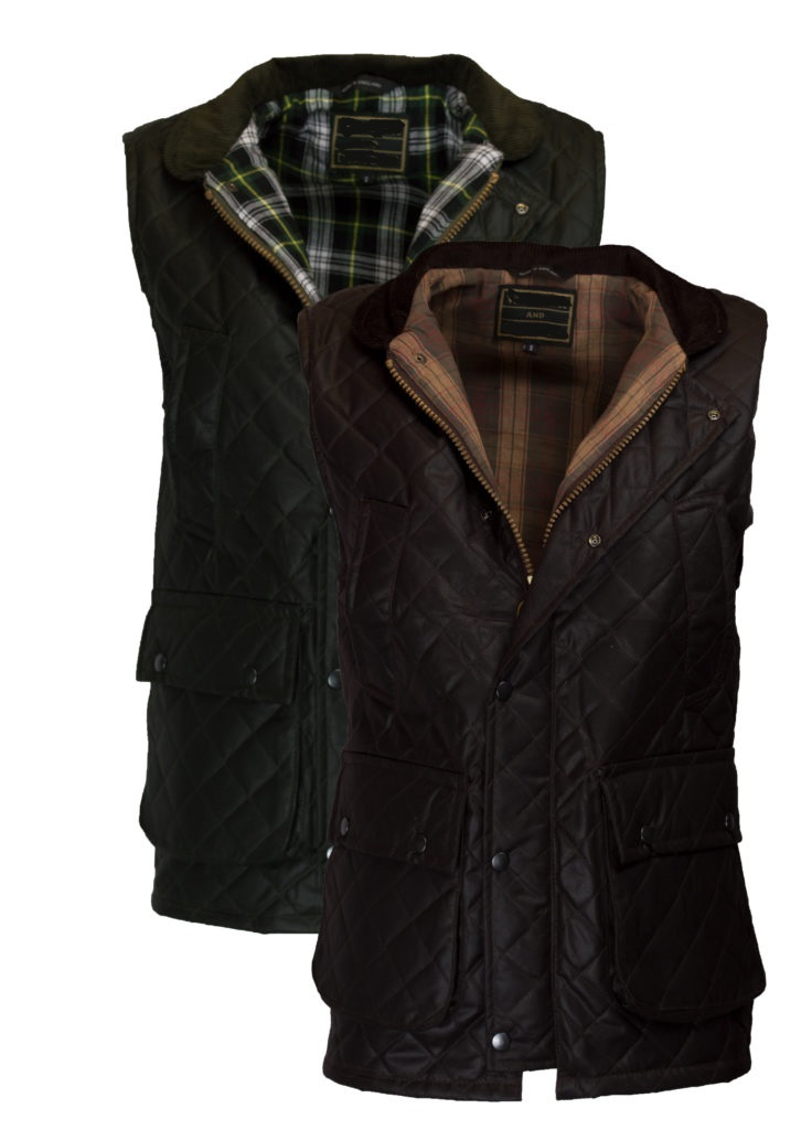 NYHET Quiltad väst i vaxad bomull  - 100% Waxed Cotton Quiltet Waistcoat - 2