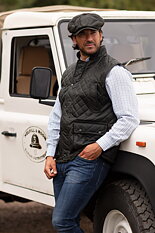NYHET Quiltad väst i vaxad bomull  - 100% Waxed Cotton Quiltet Waistcoat