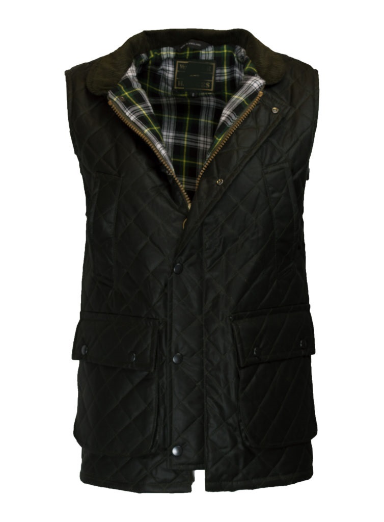 NYHET Quiltad väst i vaxad bomull  - 100% Waxed Cotton Quiltet Waistcoat - 4