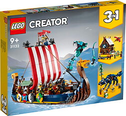 LEGO 31132 Viikinkilaiva ja Midgårdin käärme Creator
