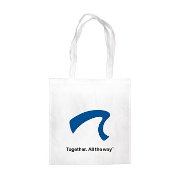 Non-woven convention tote bag, white