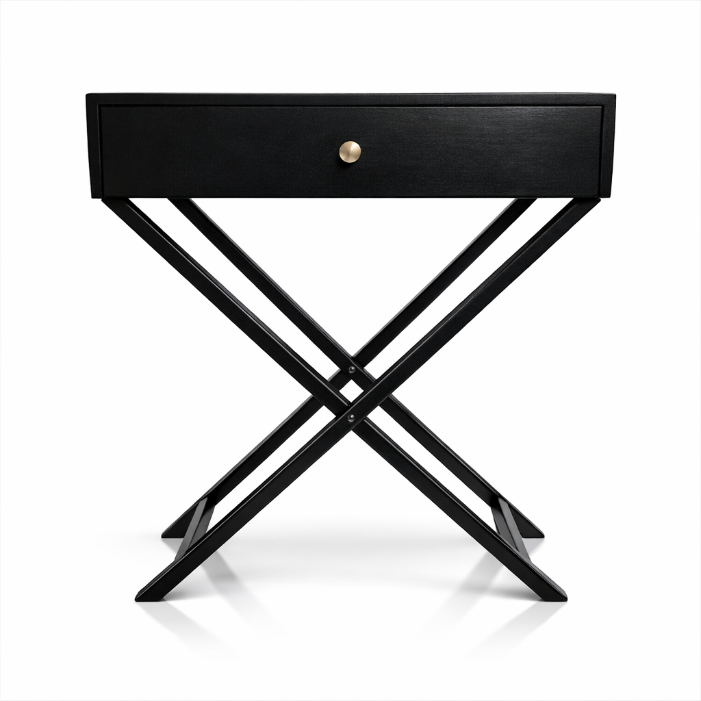 THG Black Bedside Table