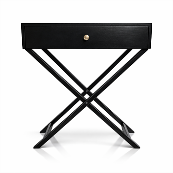 THG Black Bedside Table