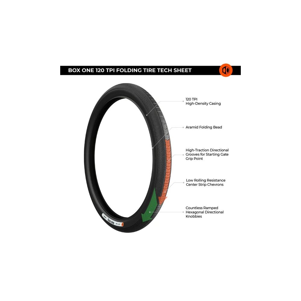 BOX ONE 120 TPI 24X1.75" FOLDING TIRE - 2