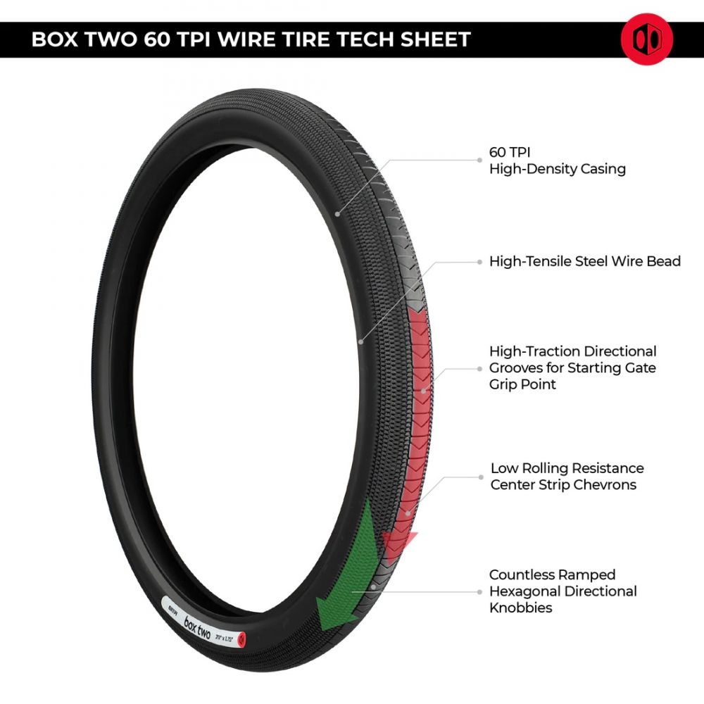 BOX TWO 60 TPI 24X1.75" WIRE BEAD TIRE - 2