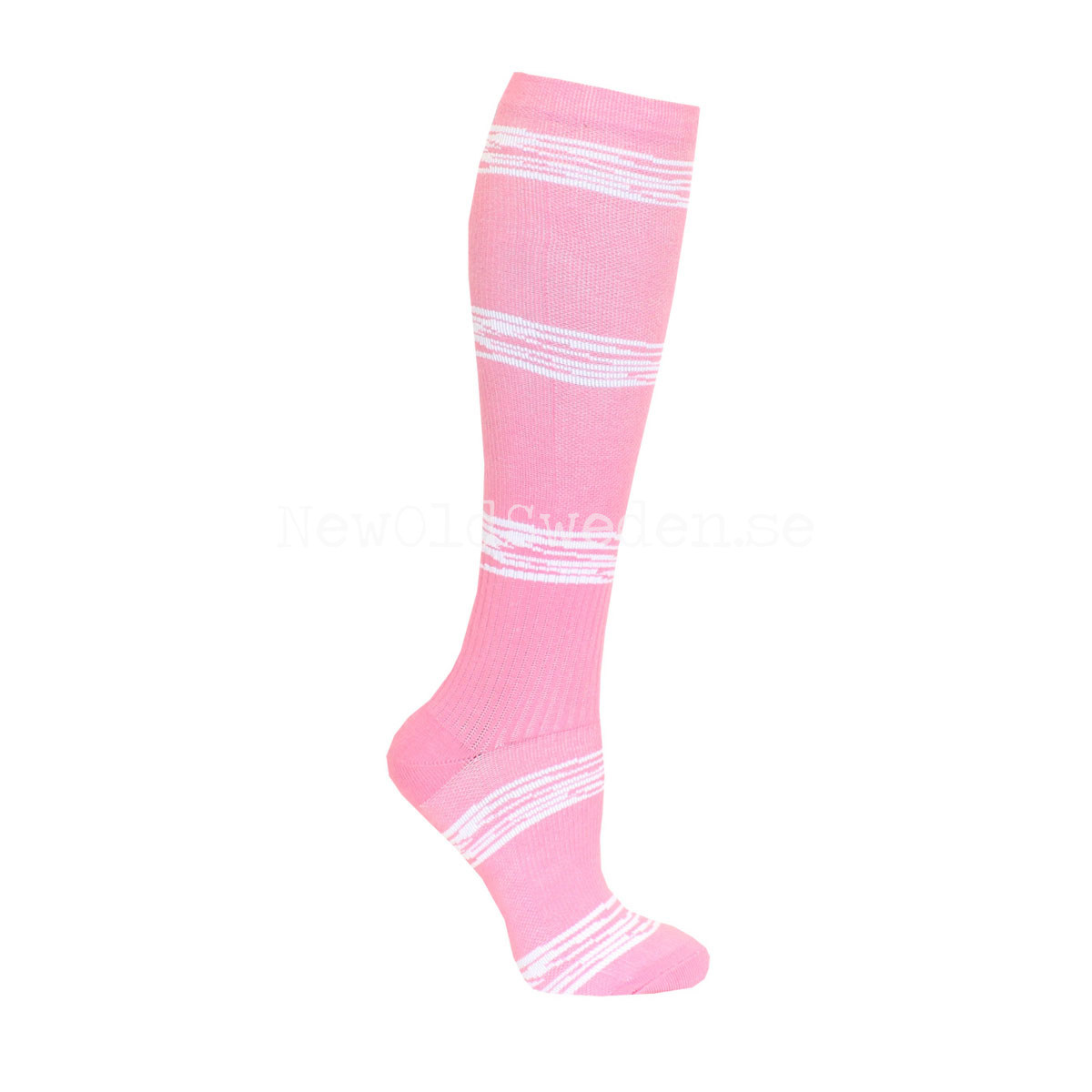 Stödstrumpa Rosa/Vit rand 36-40 - ST13