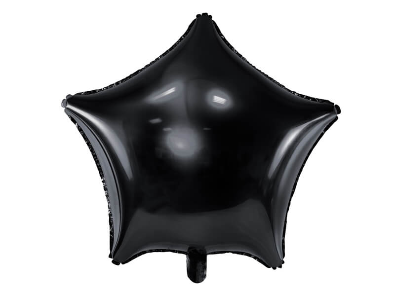 Folieballong | 48 cm | Stjärna | Svart
