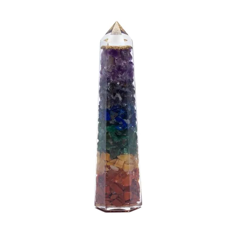 Orgonite 7 Chakra Obelisk