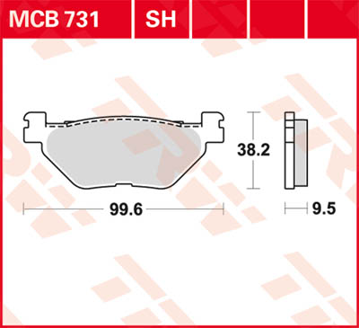 TRW bromsklossar  MCB731