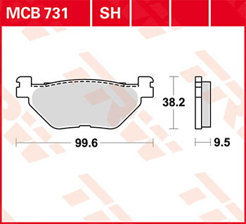TRW bromsklossar  MCB731