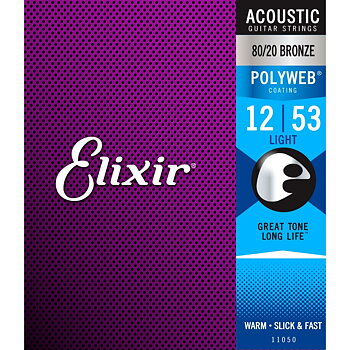 Elixir Polyweb 80/20 Bronze Acoustic Strings 012-053