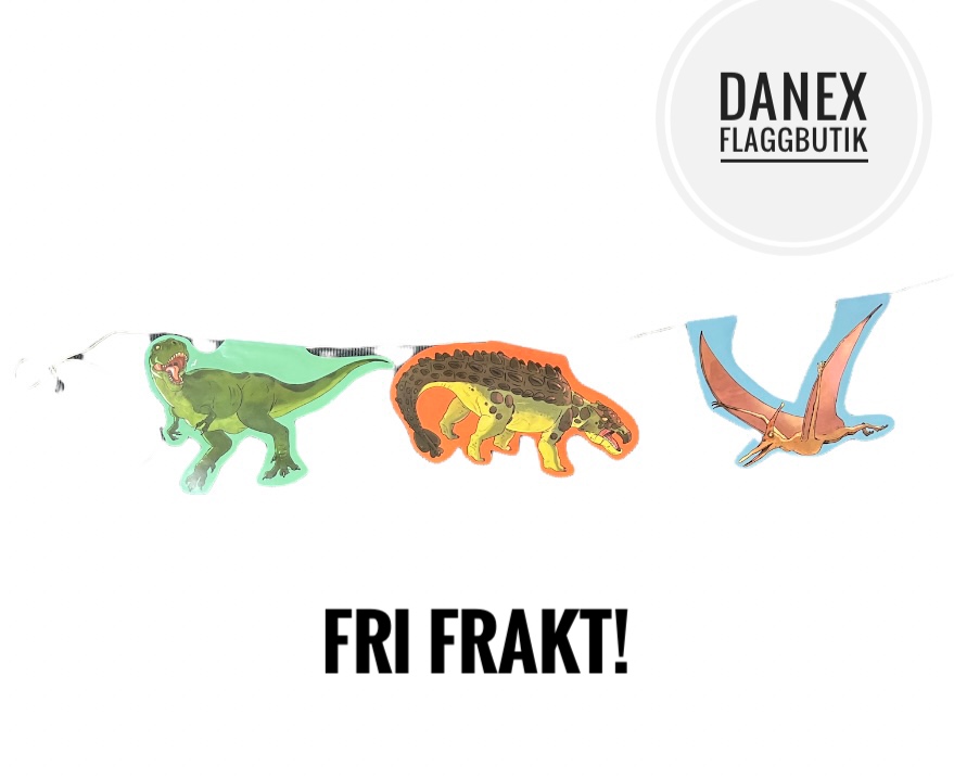 Flaggspel Dinosaurier  - 2