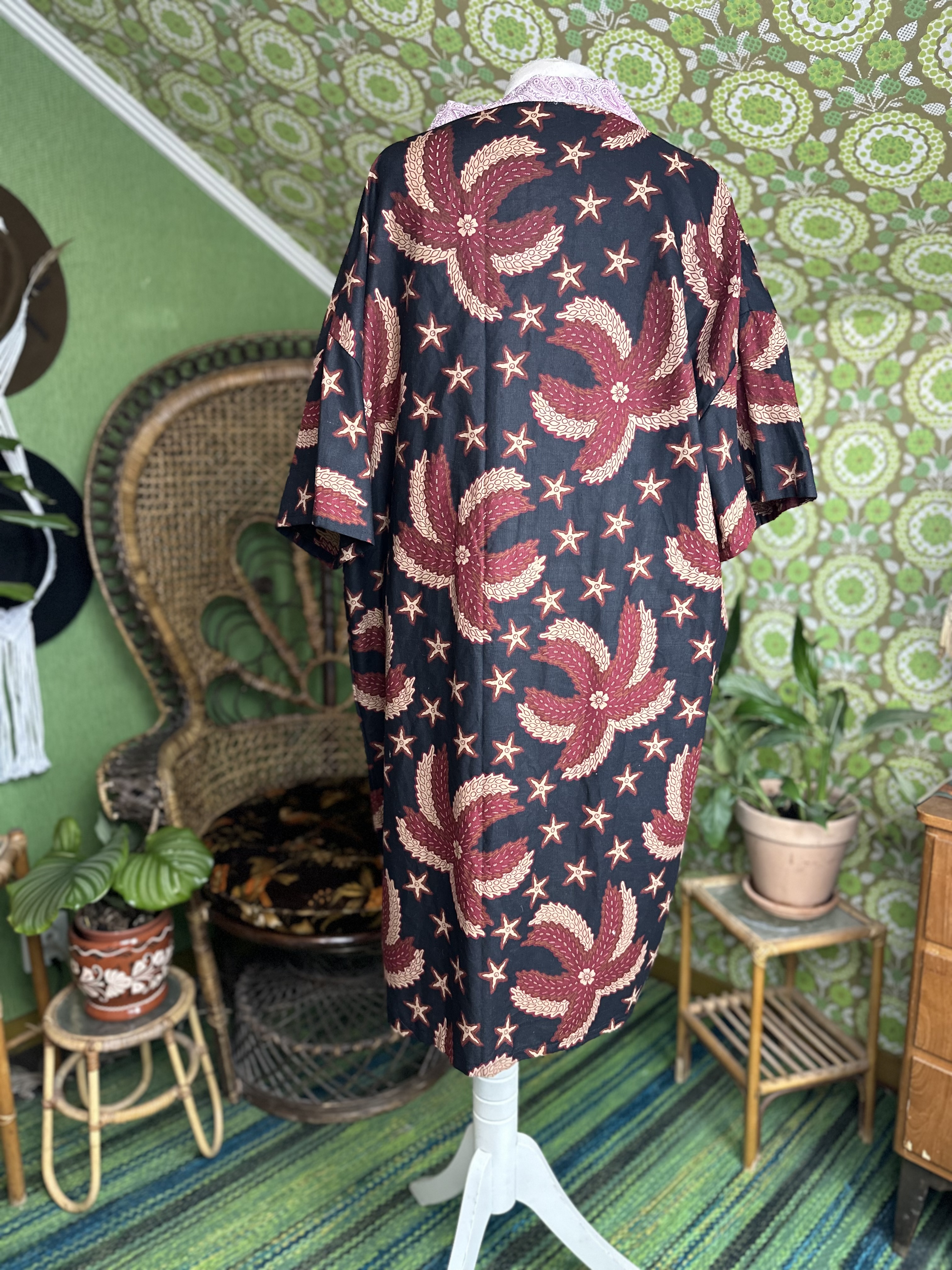 kimono burgundy feather  - 2