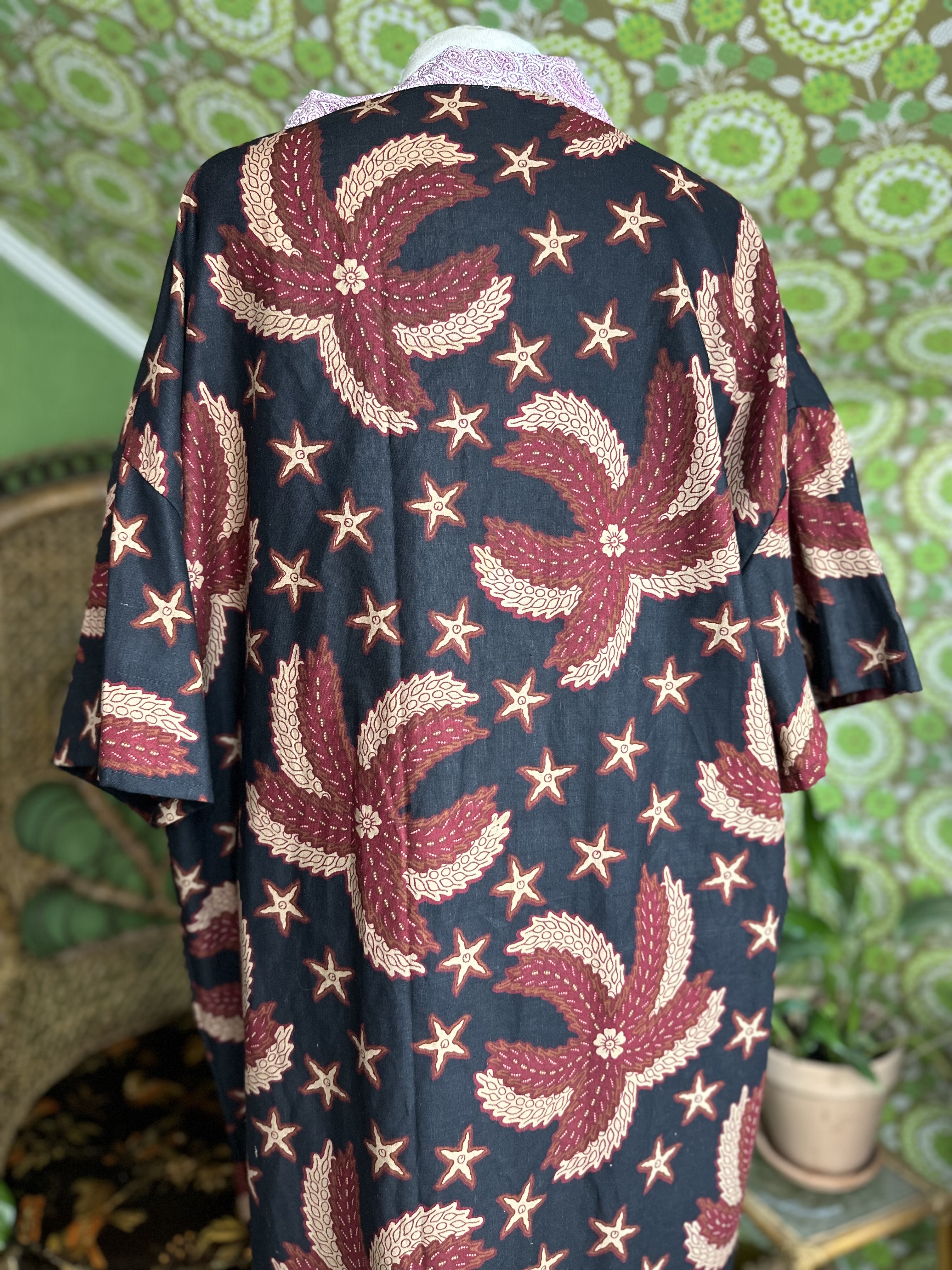 kimono burgundy feather  - 3