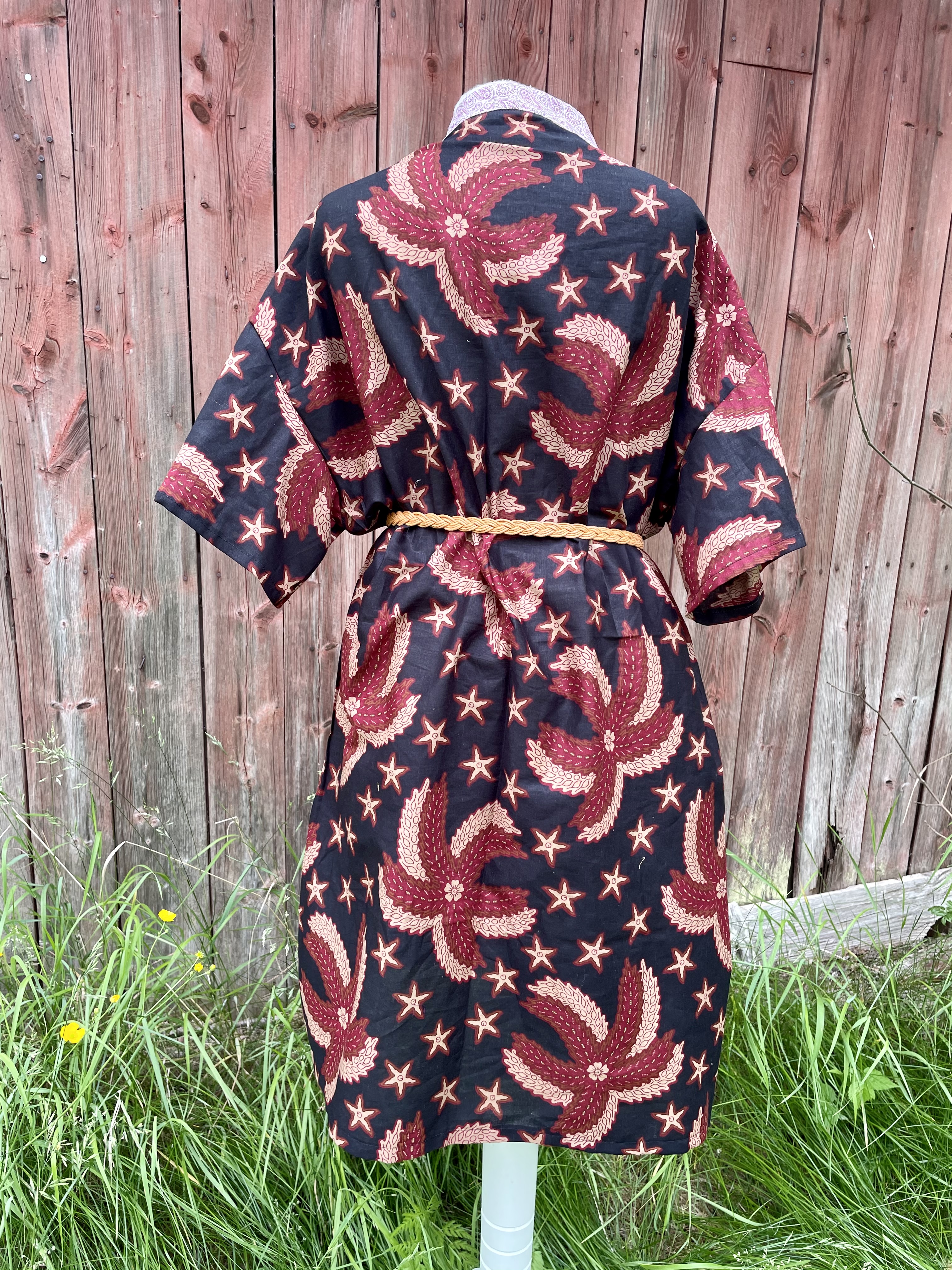 kimono burgundy feather  - 6