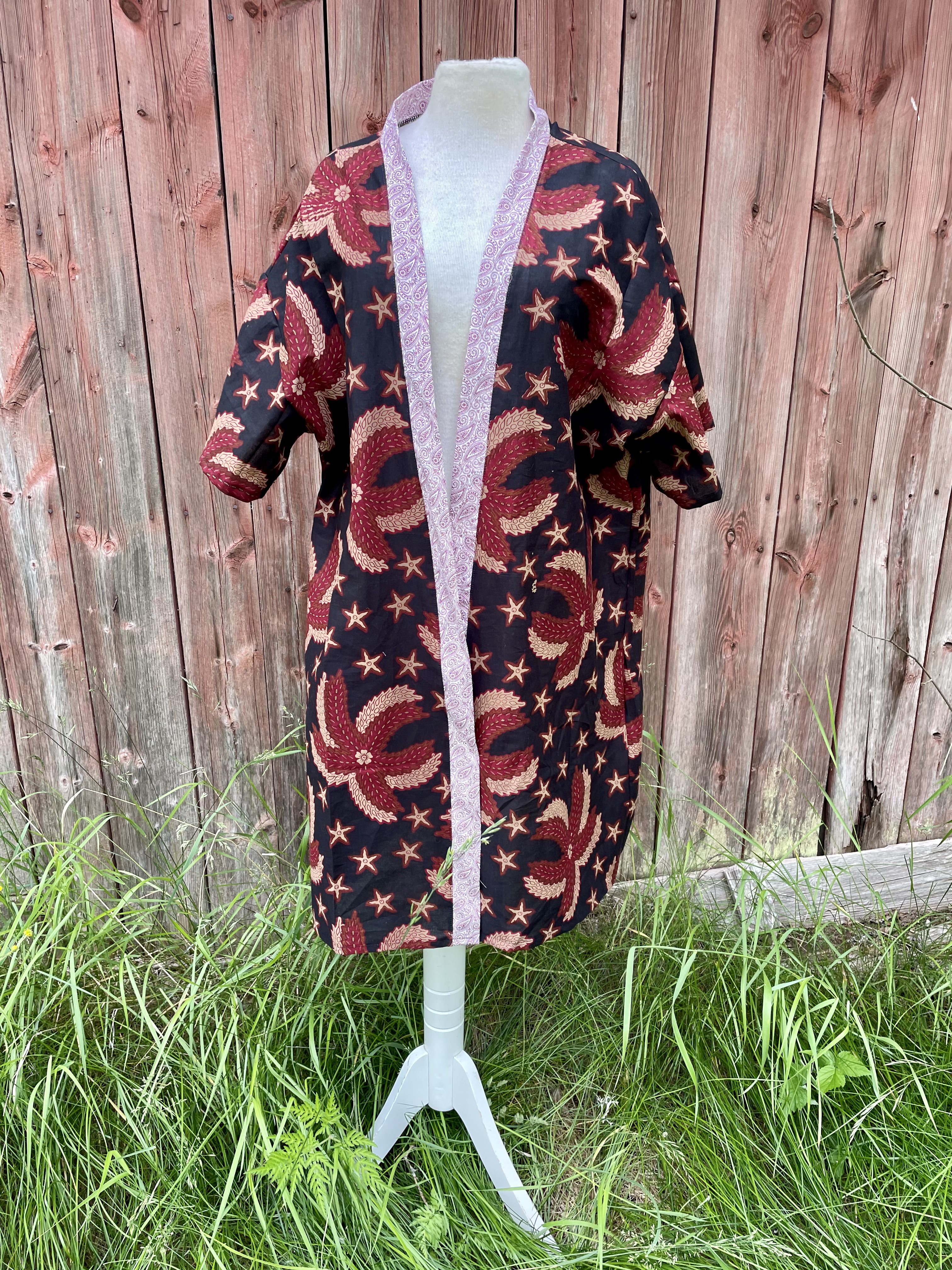 kimono burgundy feather  - 8