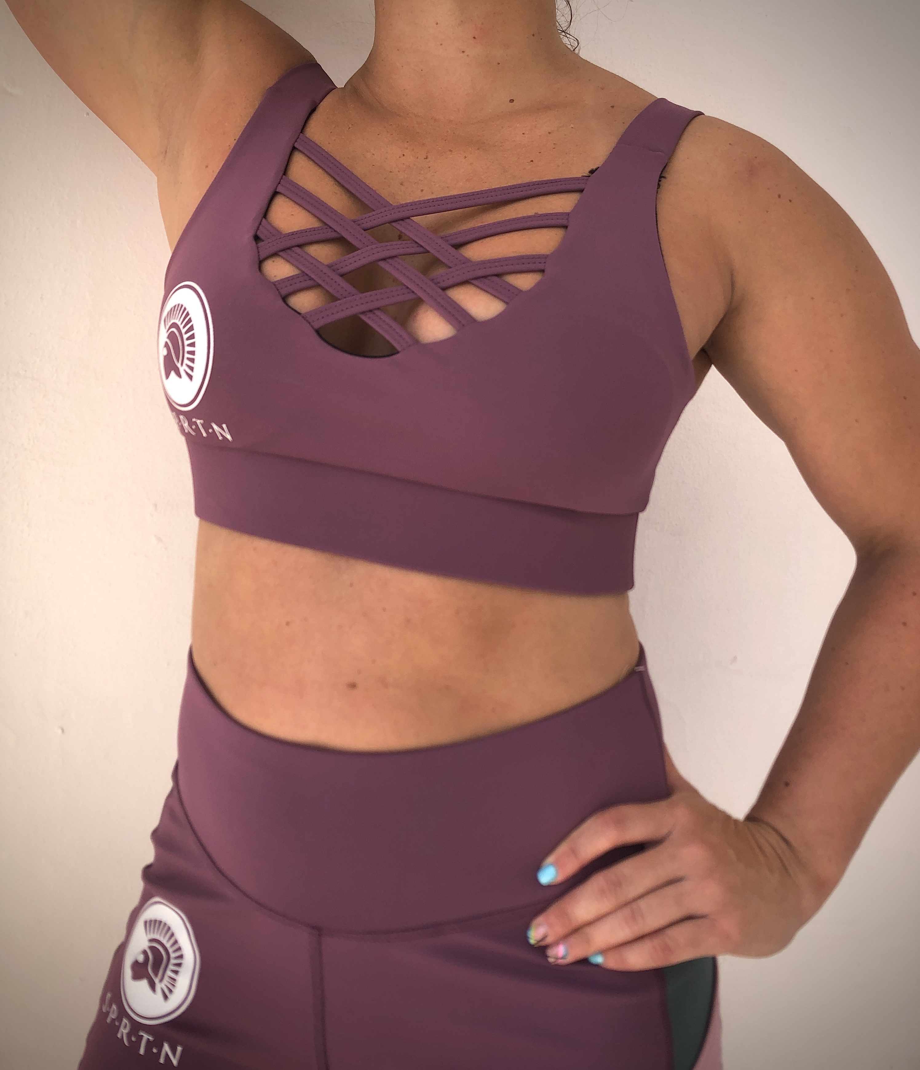 Spartan sports bra purple