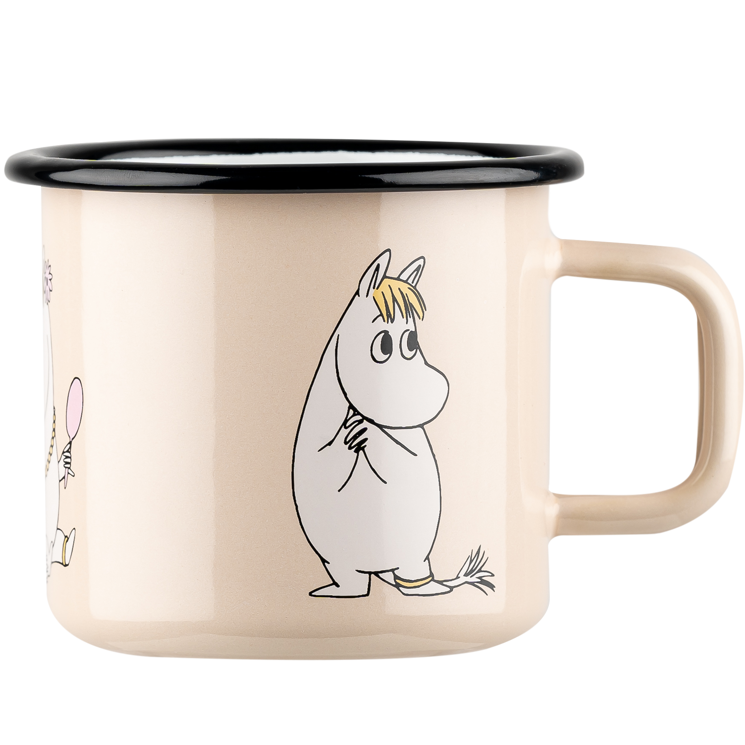 Emaljmugg Snorkfröken retro beige 3,7 dl