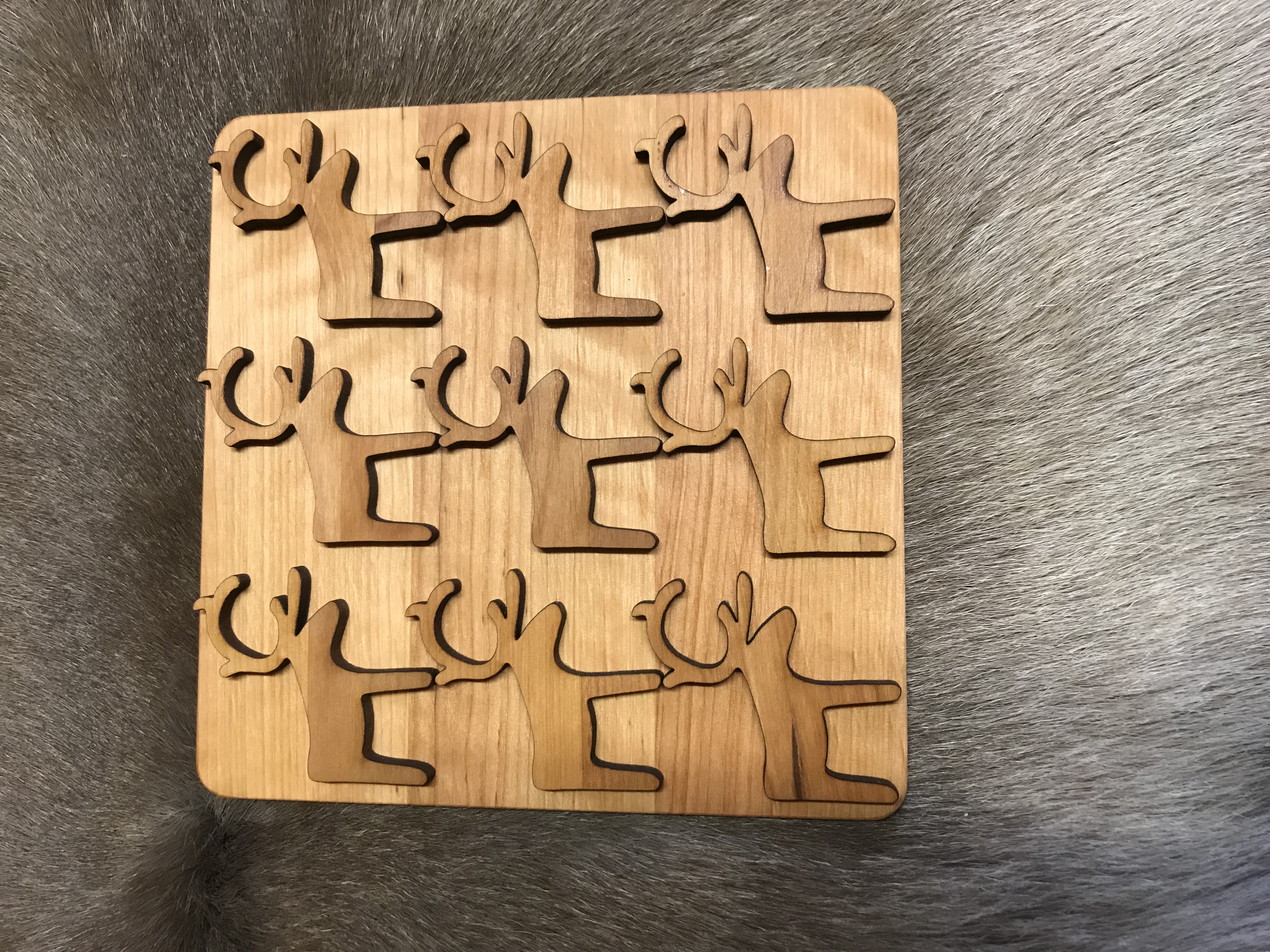 Holzbrettchen Rentier