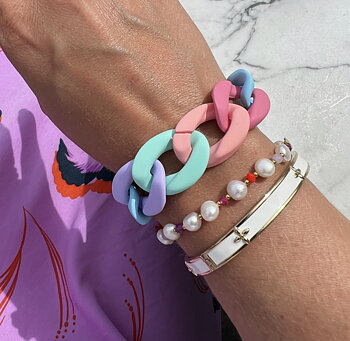 Marbella resin bracelet, Tutti Frutti mix