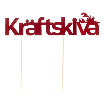 Cake topper | "Kräftskiva" | Röd