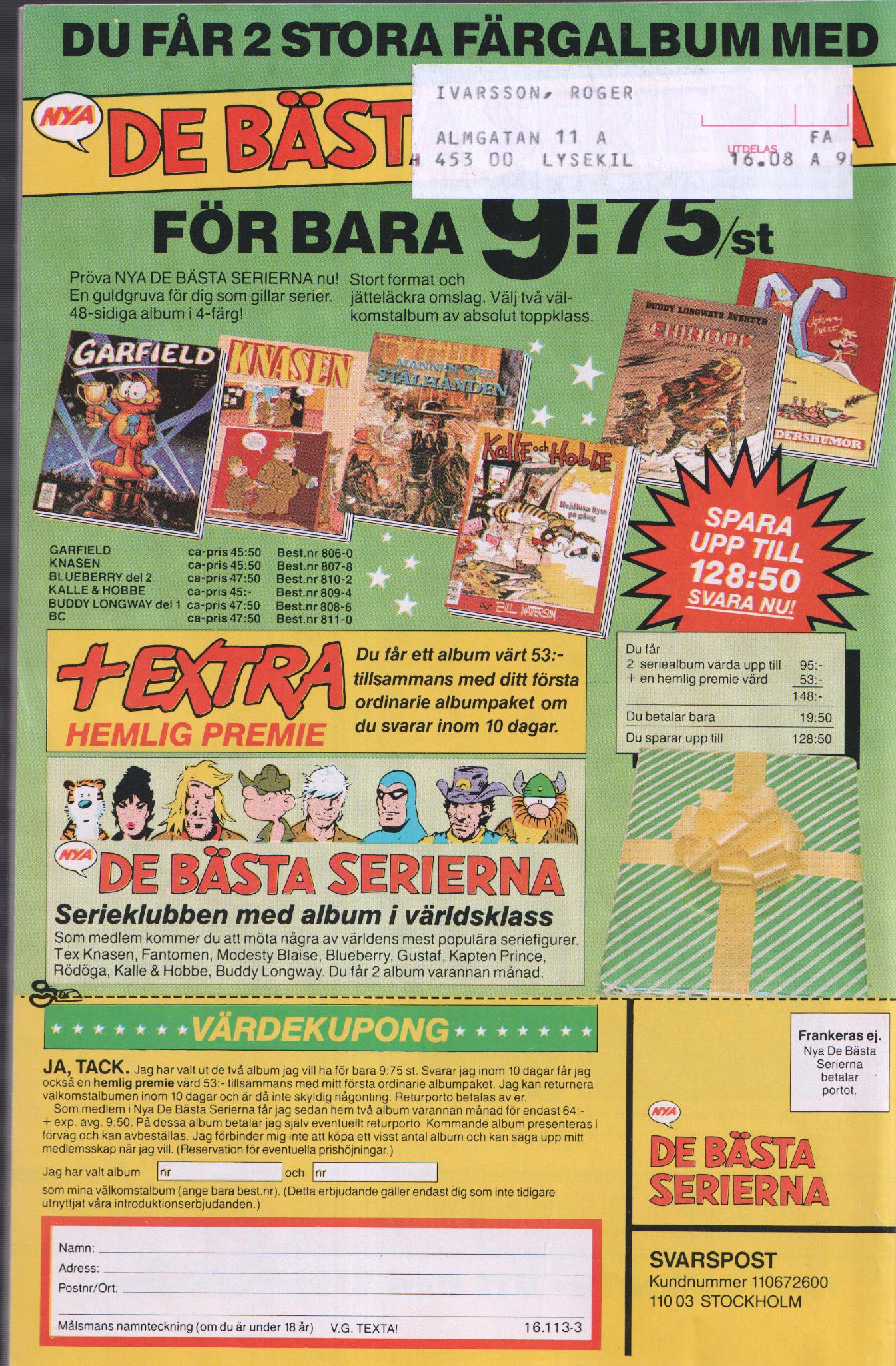 Fantomen nr 17 1990, begagnad - 2
