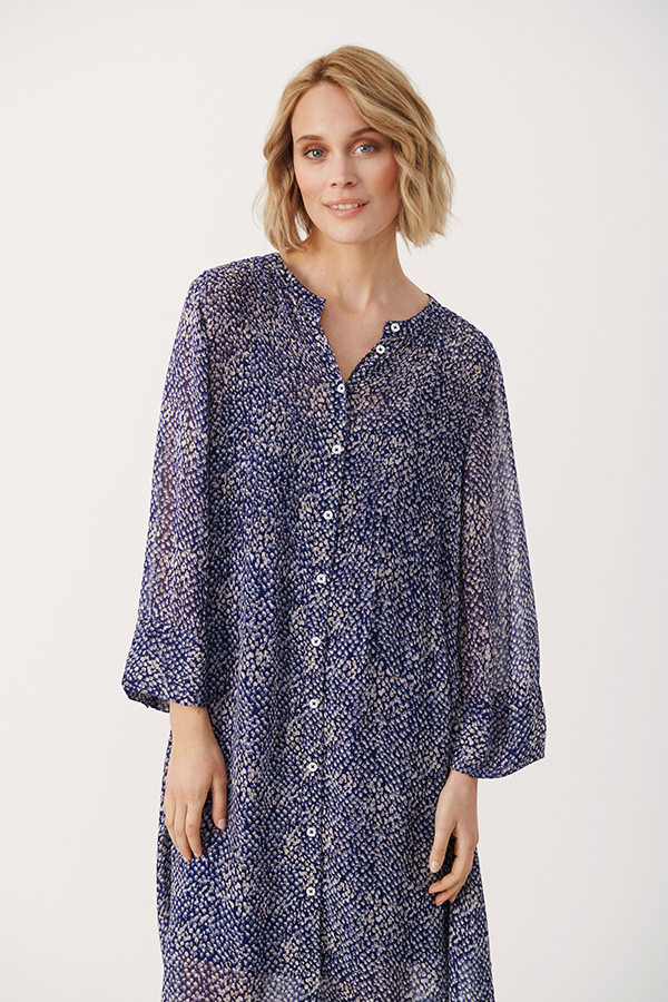 Part Two - Oliva Dress Blueprint Blurred - 4