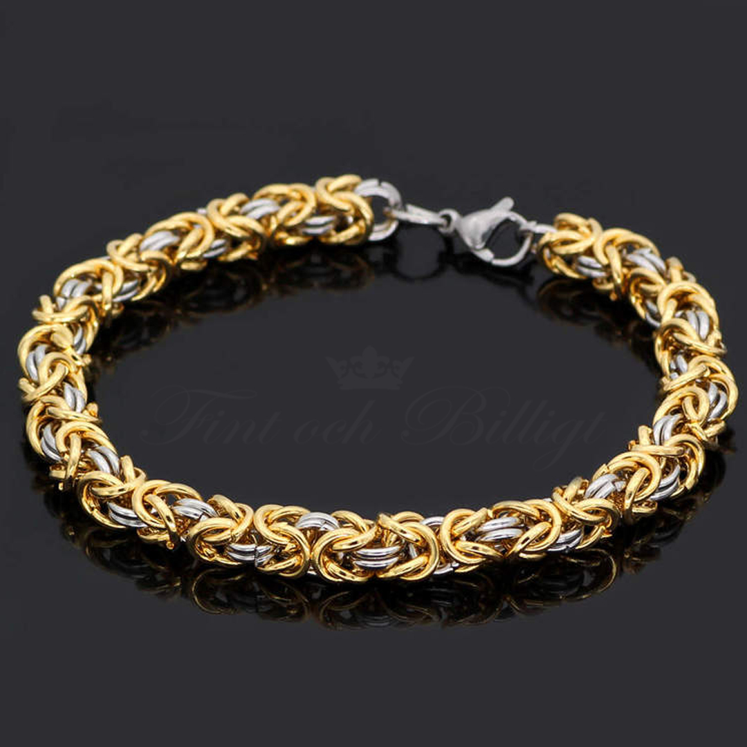 King Link Two Tone - Emperor Armbånd King Link Golden 8mm 316L - 3
