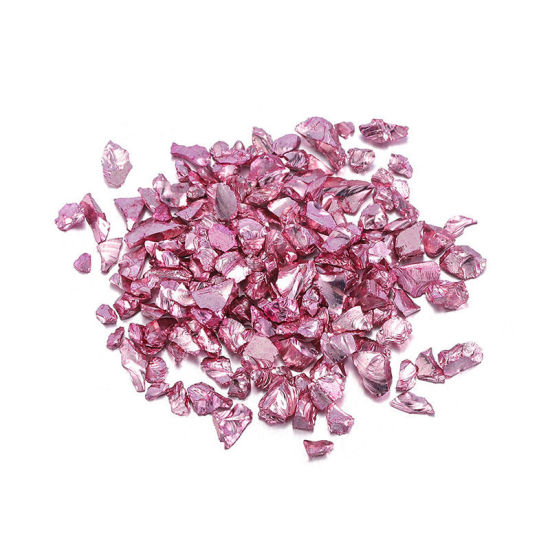 Glass, 2-4mm Deep pink 