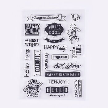 Silicone stamps, clearstamps  Words