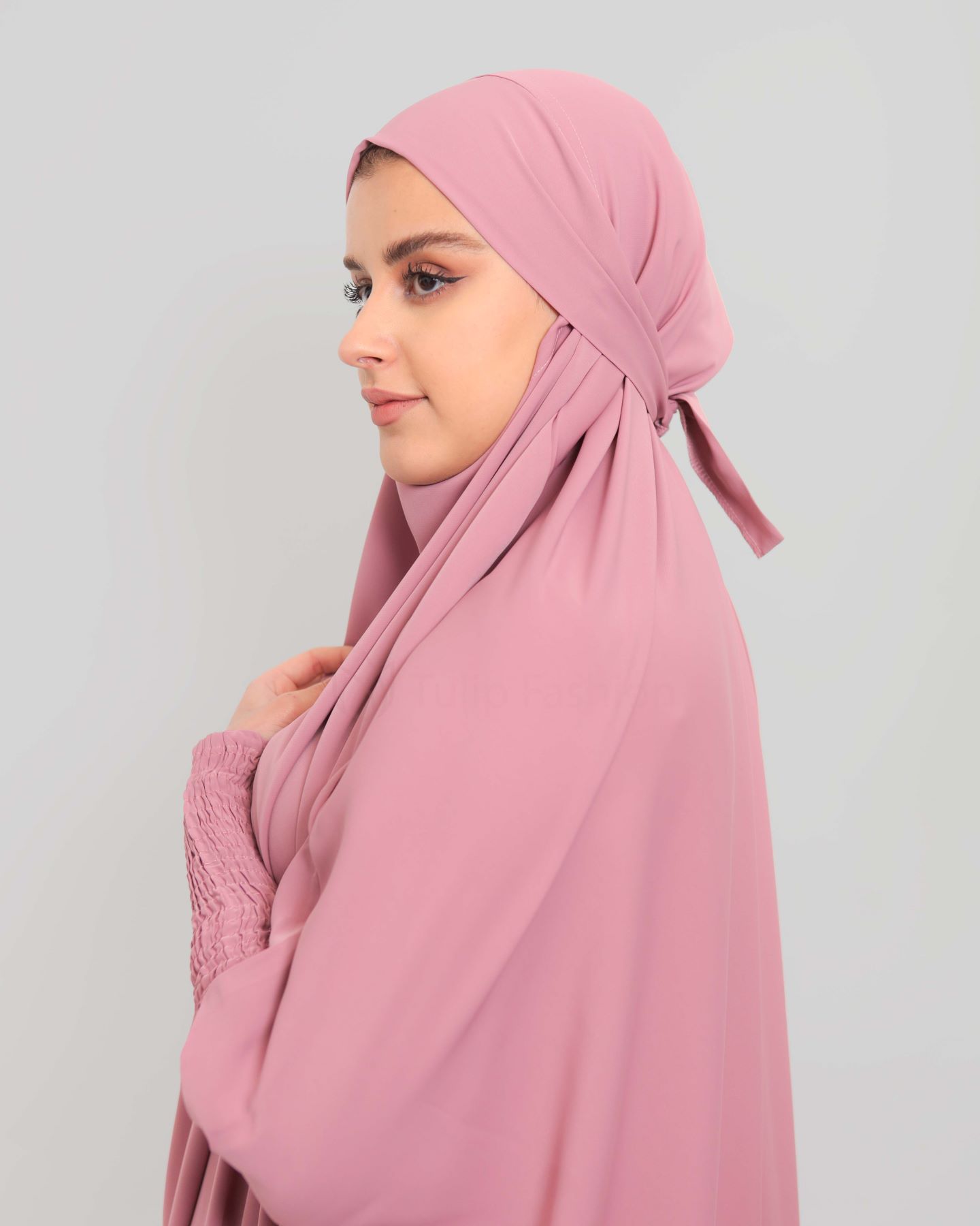 Two piece Jilbab Abaya - Mauve - 3