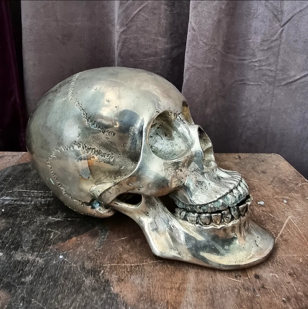 Skull XL - Försilvrat Brons - Rock'n'Boh Lifestyle