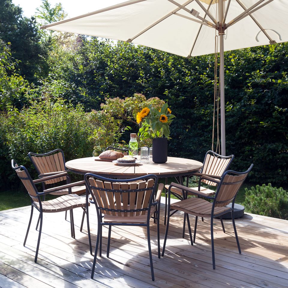 Stol Ellen teak / anthracite metall Cinas - 4