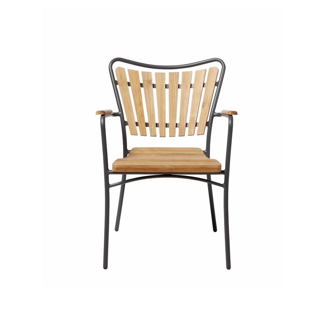 Stol Ellen teak / anthracite metall Cinas - 5