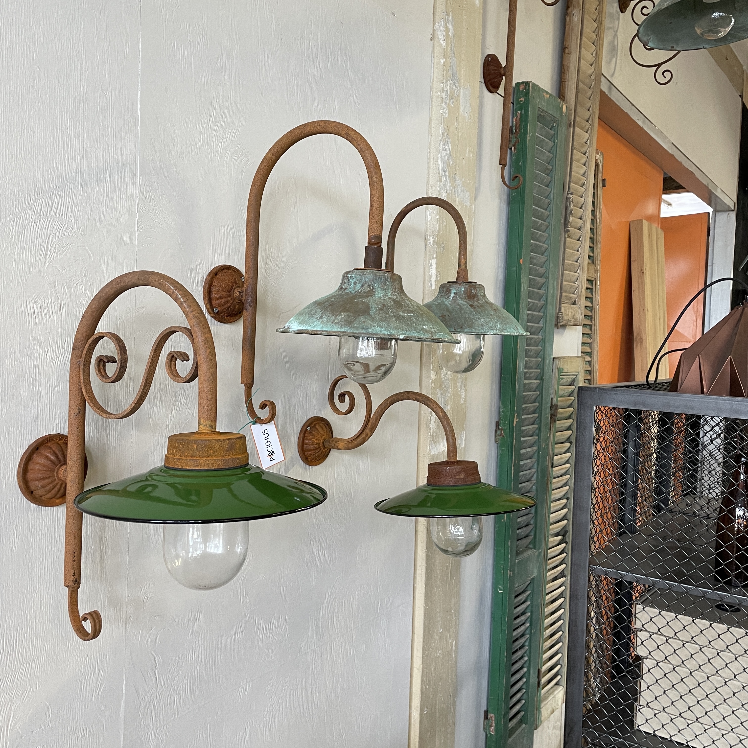Stallampa Emalj - Packhus Nr. 1904   Ø 28 cm - 6
