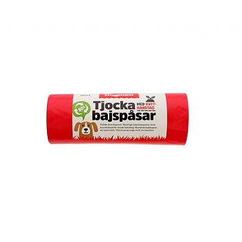 Dogman Bajspåsar med handtag 50p Röd