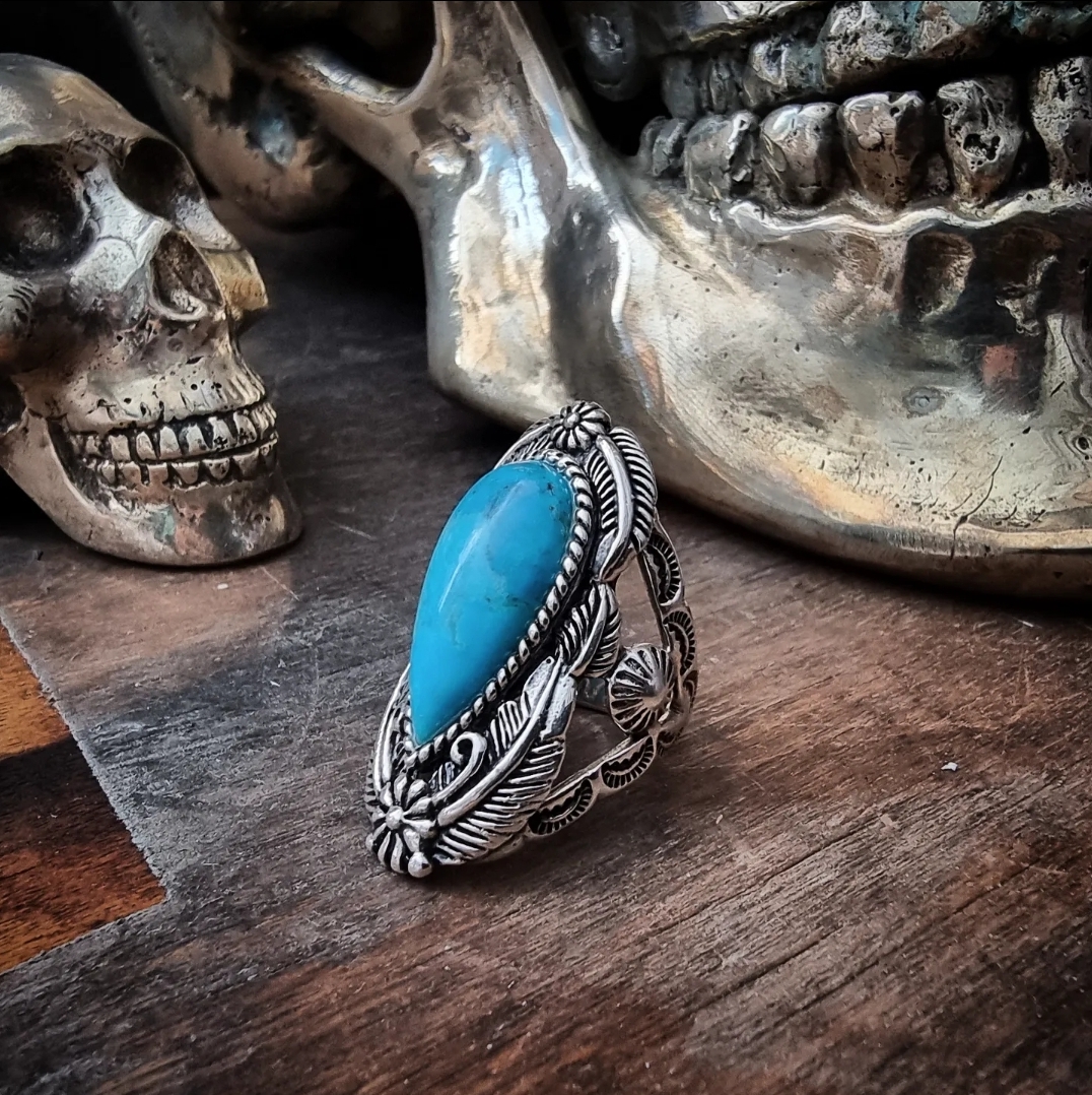 Ring 925 Silver - Turquoise Shield