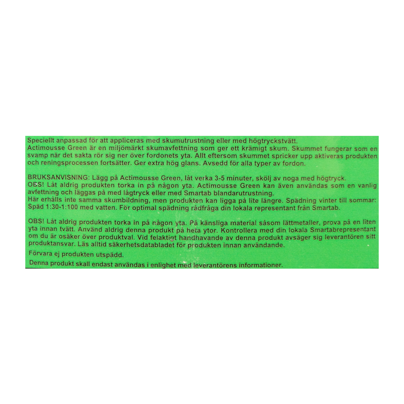 AutoSmart Actimousse Green Avfettning 5L - 2