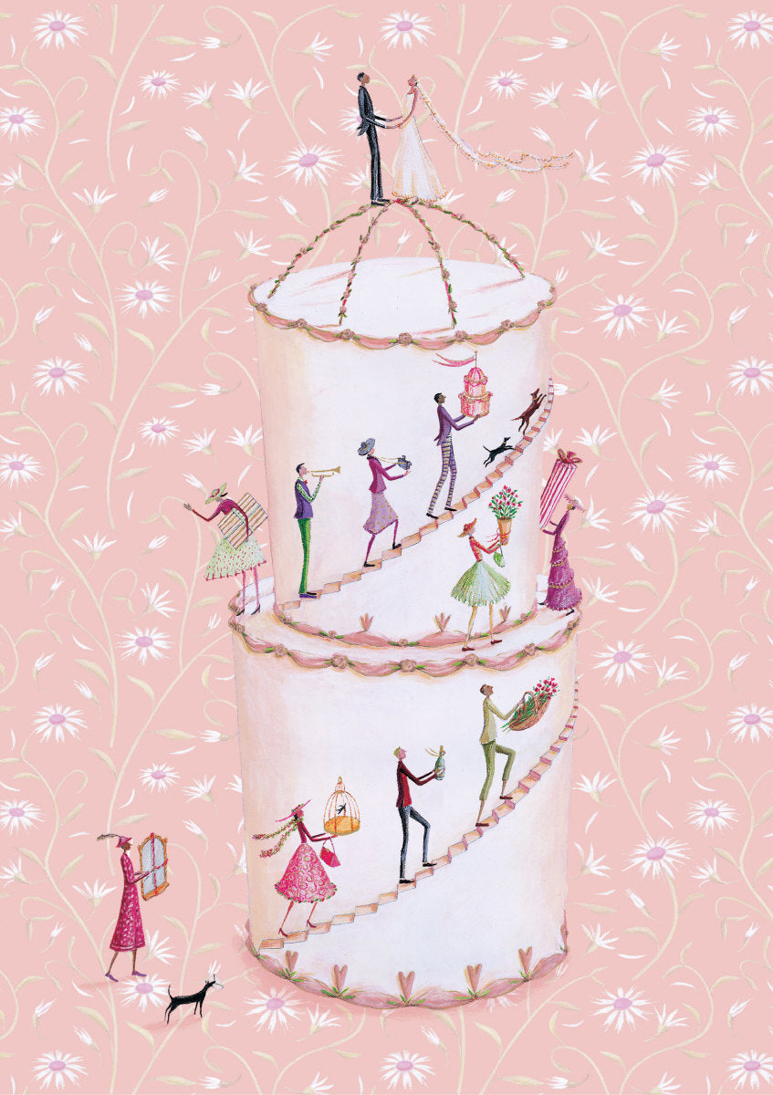 Wedding Cake Staircase Greeting Card