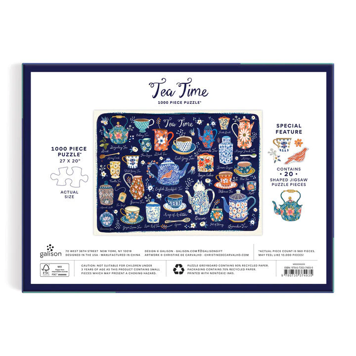 Tea Time 1000 Piece Puzzle with Shaped Pieces - 5