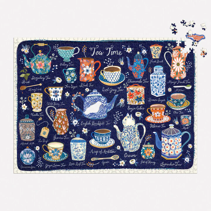 Tea Time 1000 Piece Puzzle with Shaped Pieces - 4