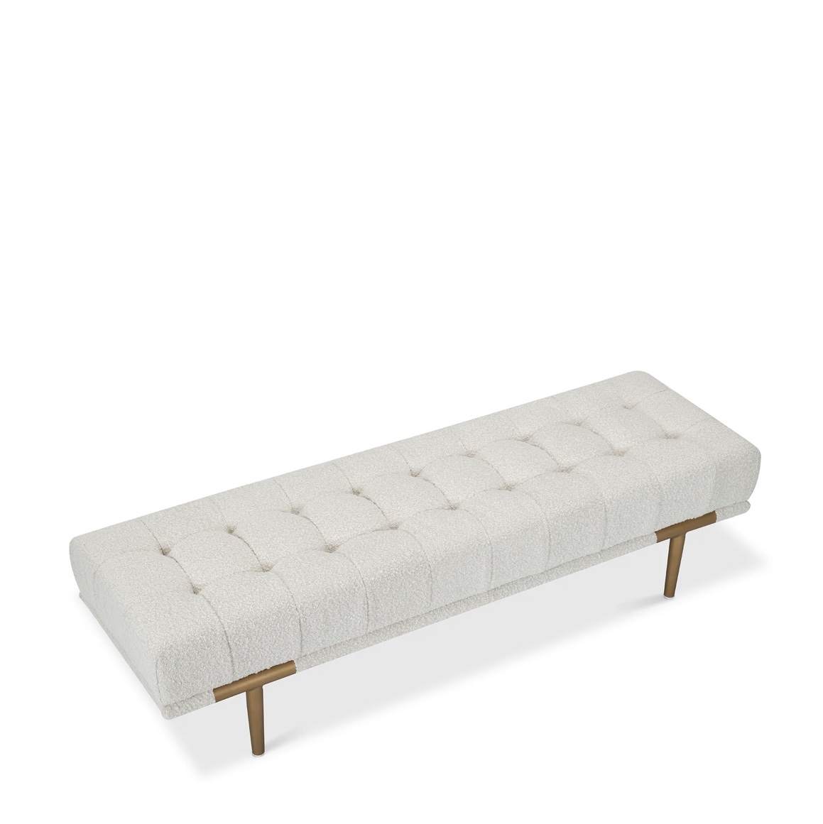 Bolly sittbänk vit bouclé - 5