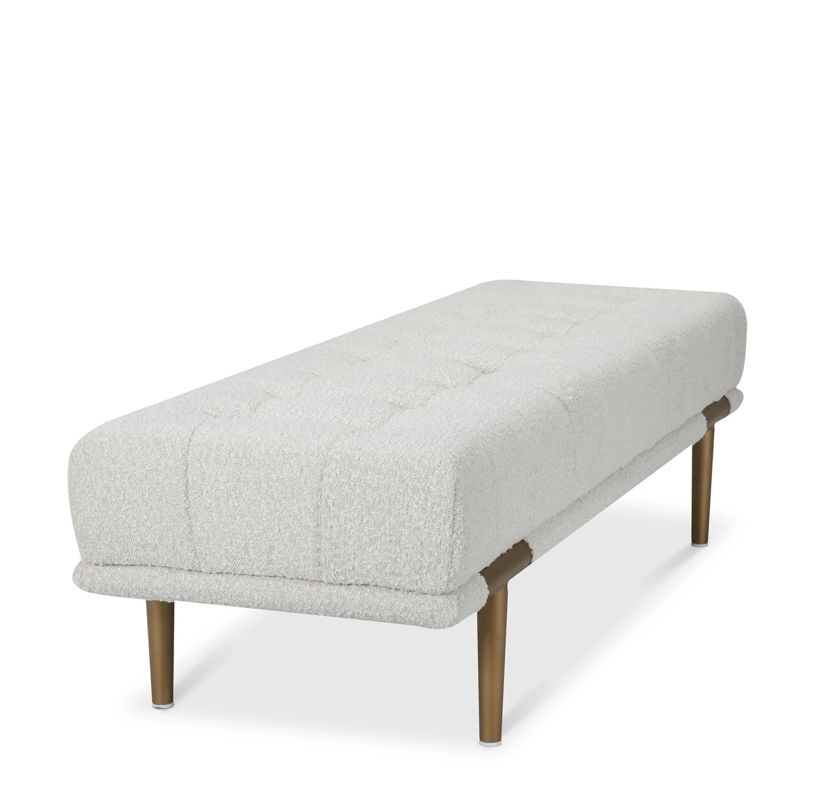 Bolly sittbänk vit bouclé - 8