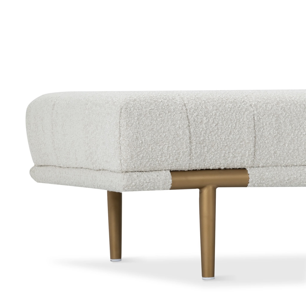 Bolly sittbänk vit bouclé - 7