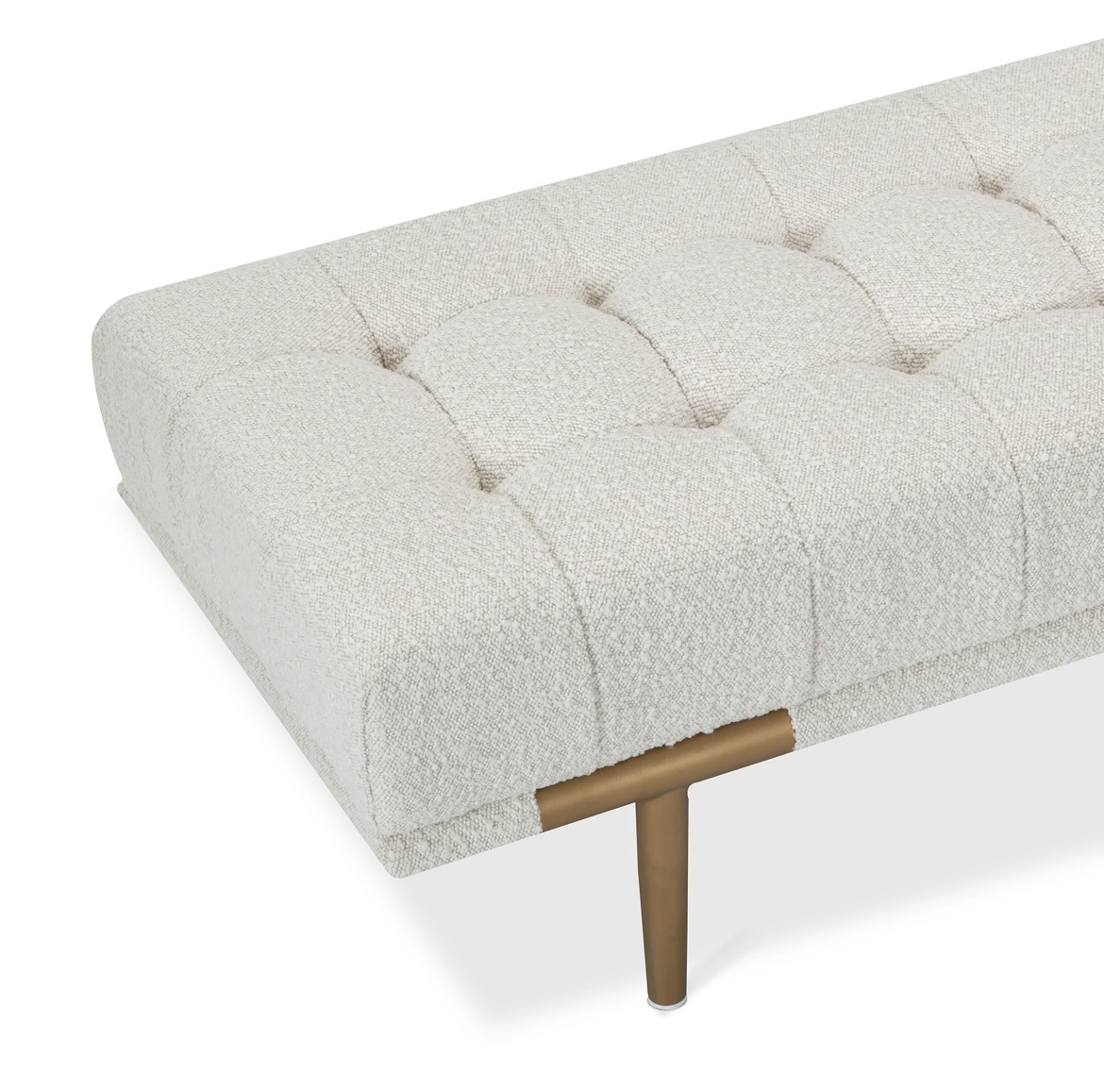 Bolly sittbänk vit bouclé - 6