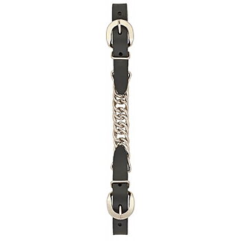 Weaver Leather® Curbstrap kedja/läder, svart