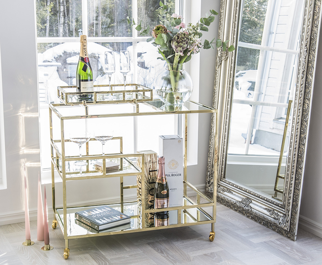 Empire drinkvagn guld - 4
