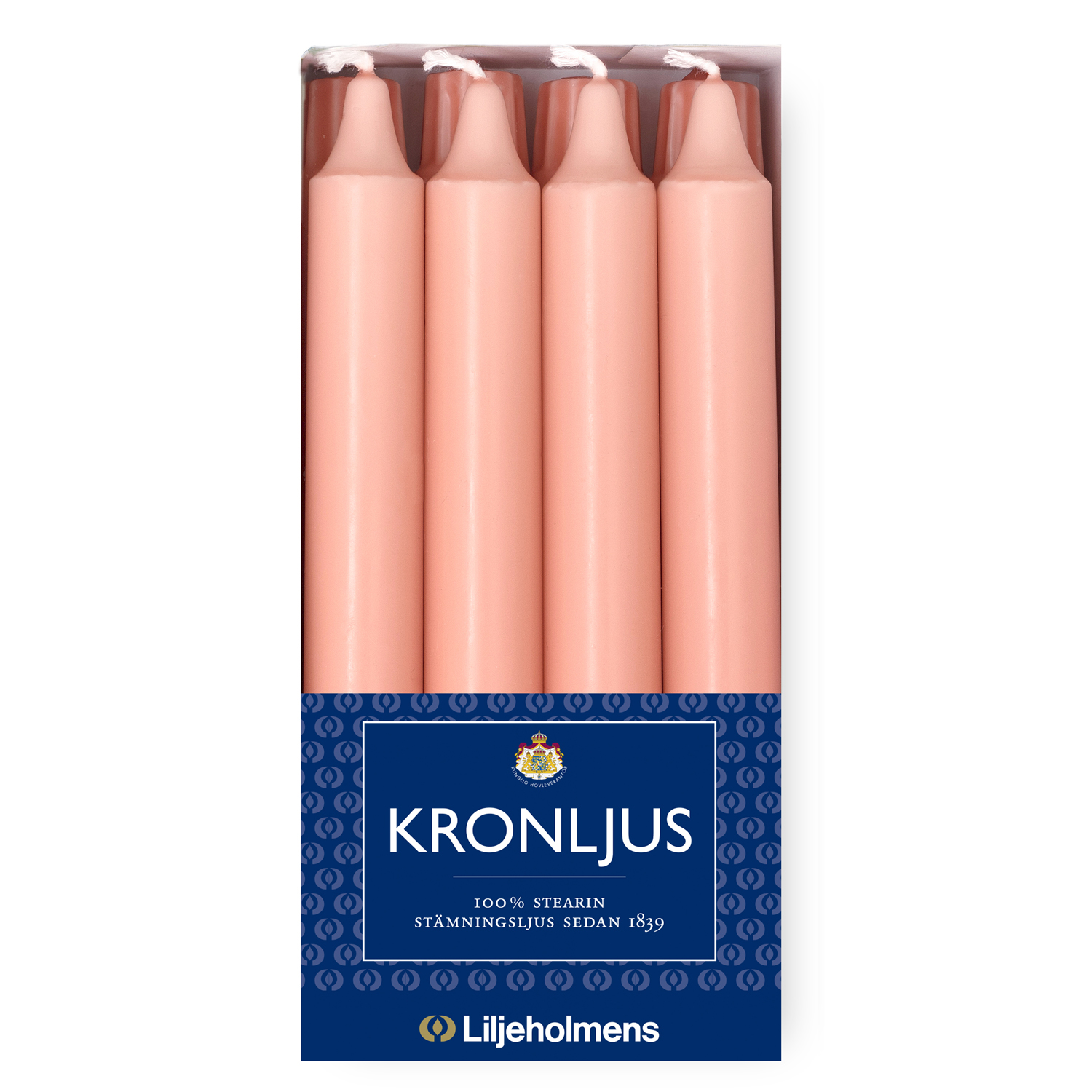 Kronljus 8-p Aprikos - 2