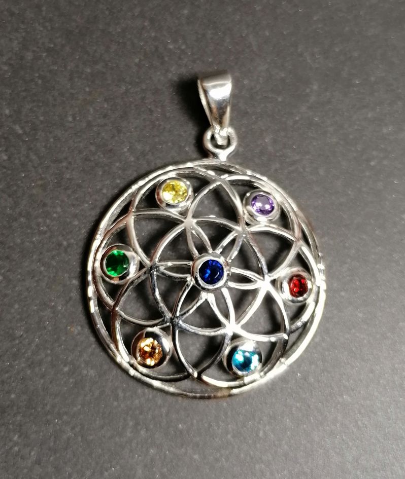 Seed of life Chakra Hänge  i Äkta Silver